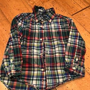 Ralph Lauren Plaid Button Down Shirt 2T